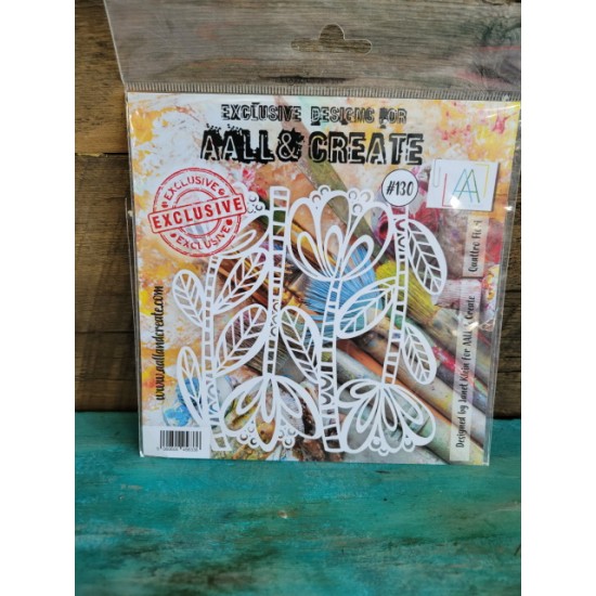Aall & Create- Stencil -Quattro Fiori # 130